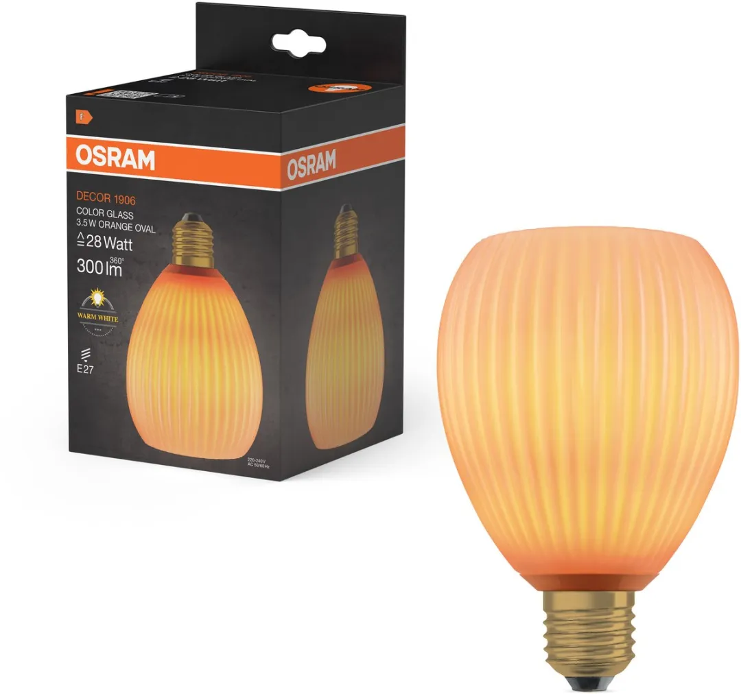 Osram Decor LED Lamp Mat Oranje Glas - 3.5W - Ø110cm