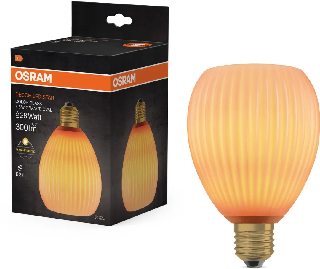 Osram Decor LED Lamp Mat Oranje Glas - 3.5W - Ø110cm