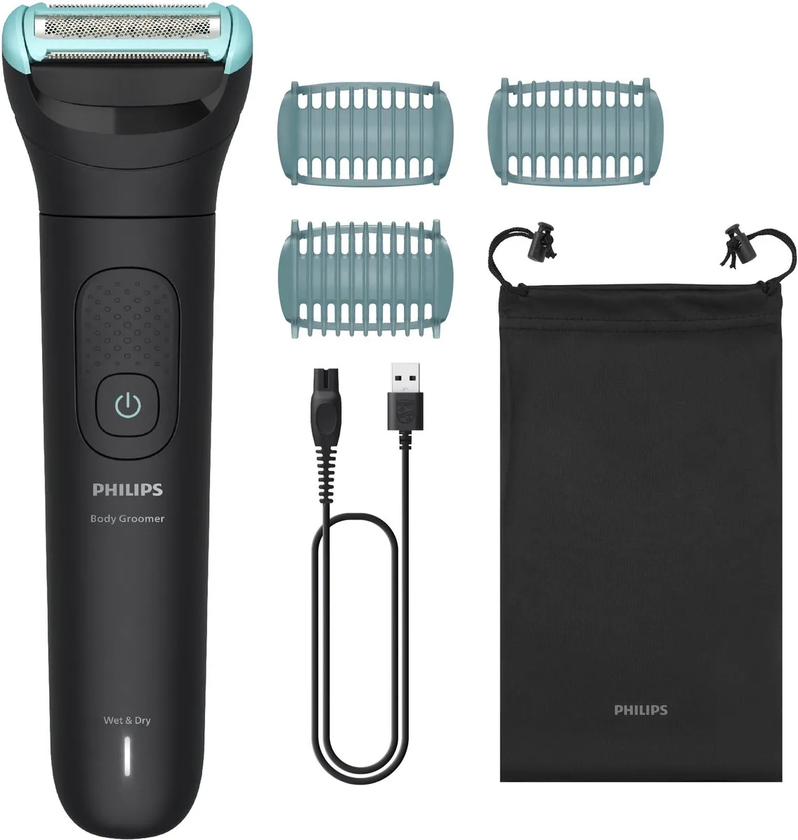 Philips Series 5000 BG5470/15 Bodygroomer - 3 Trimmers - Black