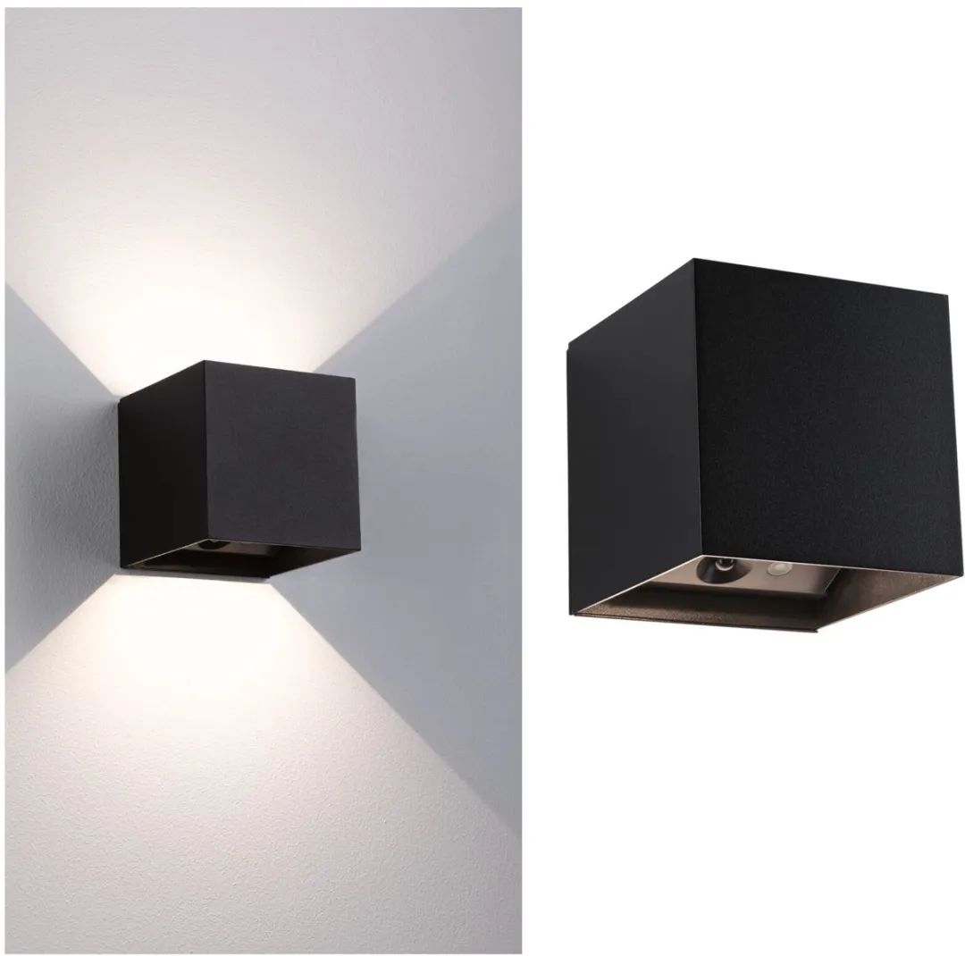 Paulmann Nyara LED Wandlamp IP44 2x1W - Zwart