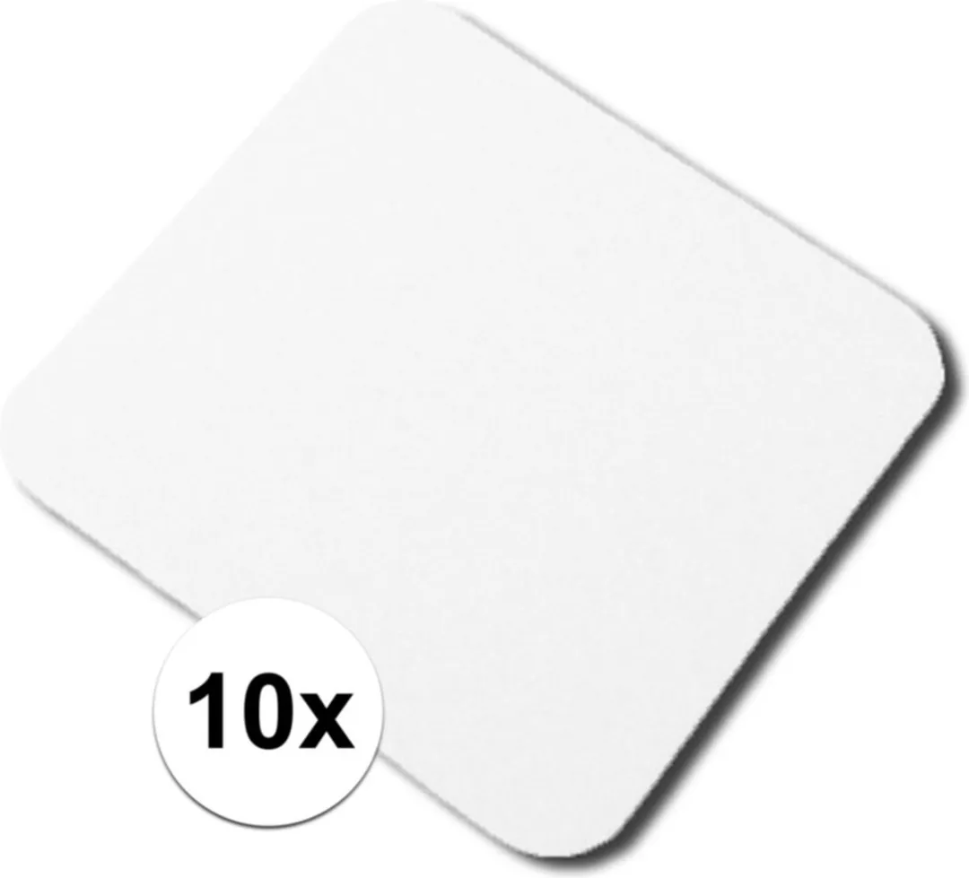 Rayher Onbedrukte Bierviltjes Onderzetters 100 Stuks - 9,3 cm - Wit