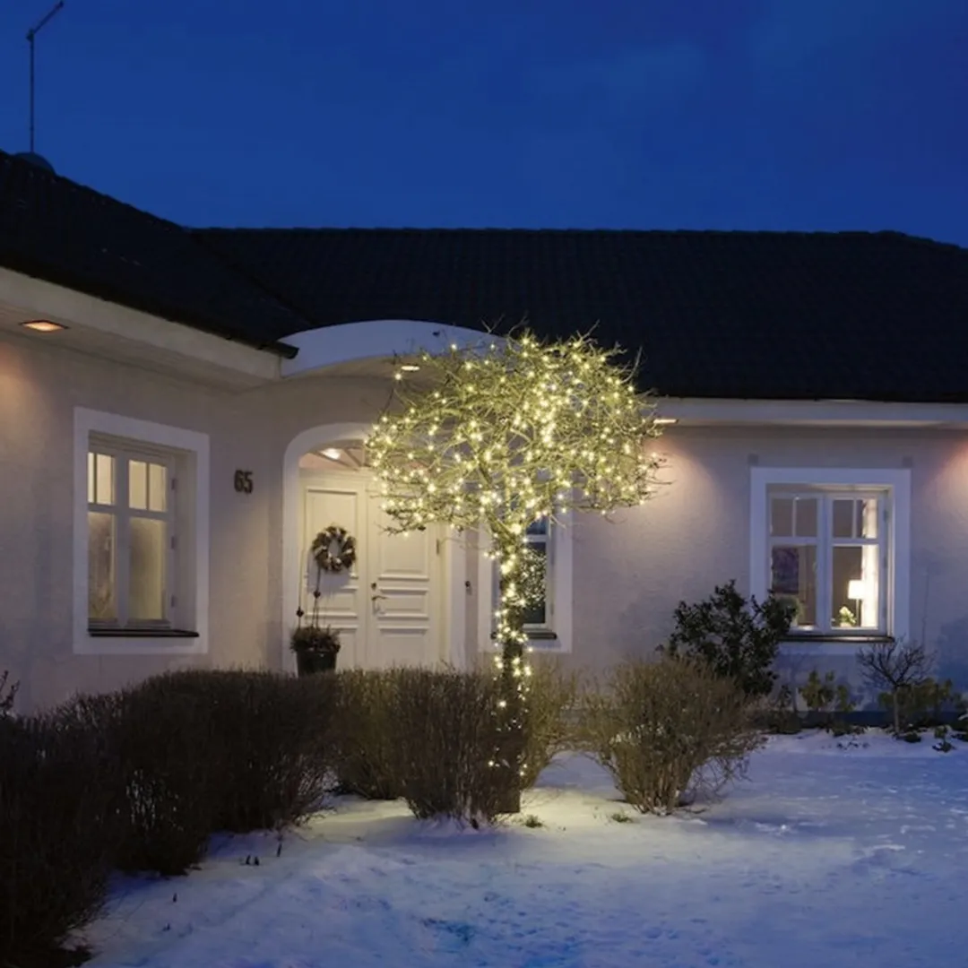Konstsmide 3611 LED Snoerverlichting 80 Punten - 24V - Warmwit - Zwart