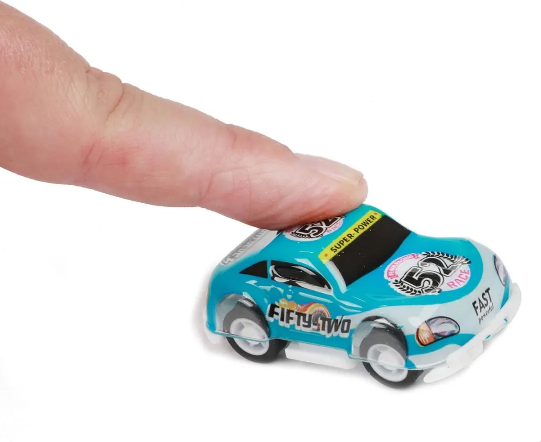 Toi-Toys Turbo Racers Mini Rally Pull-backauto's 9st