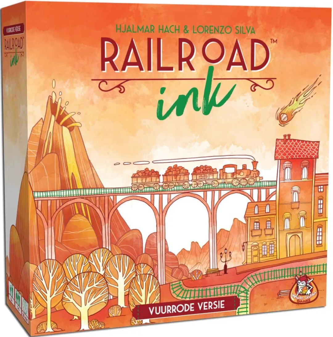 White Goblin Games Railroad Ink Vuurrood Dobbelspel