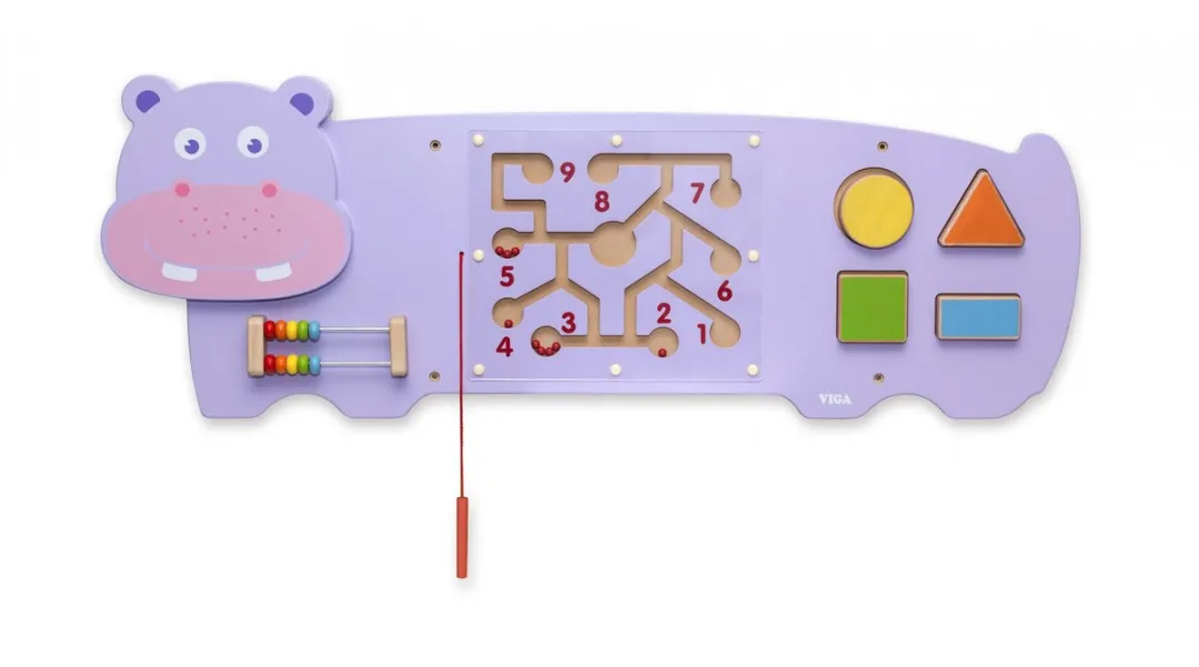 Viga Toys Nijlpaard Wandspeelbord
