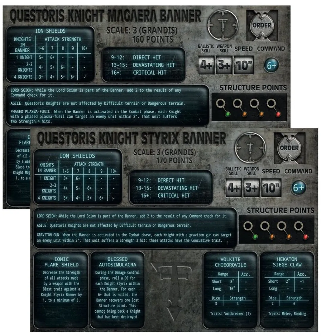 Games Workshop Warhammer The Horus Heresy Legions Imperialis Mechanicum Questoris Knights Magaera & Styrix 122 Onderdelen