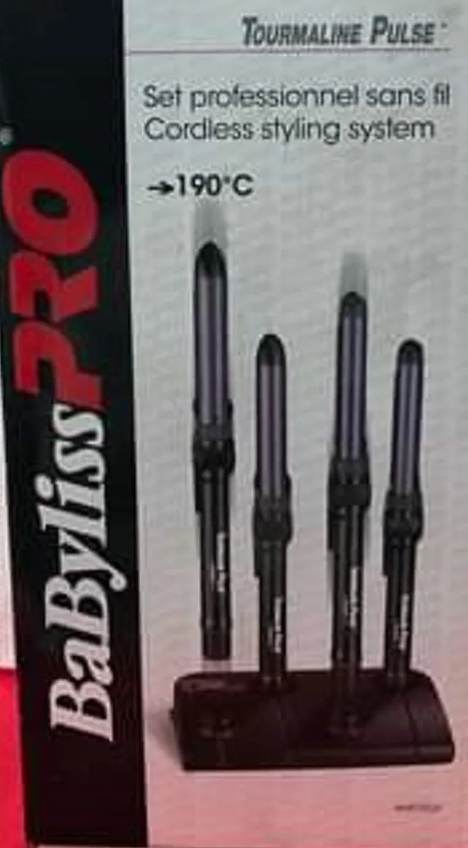 BaBylissPRO Tourmaline Pulse BAB2352E Krultangset 19-22mm - 4 Stuks - Zwart/Paars