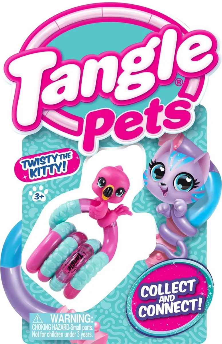 Tangle Toys Jr. Pets Linky Flamingo Fidget Toy