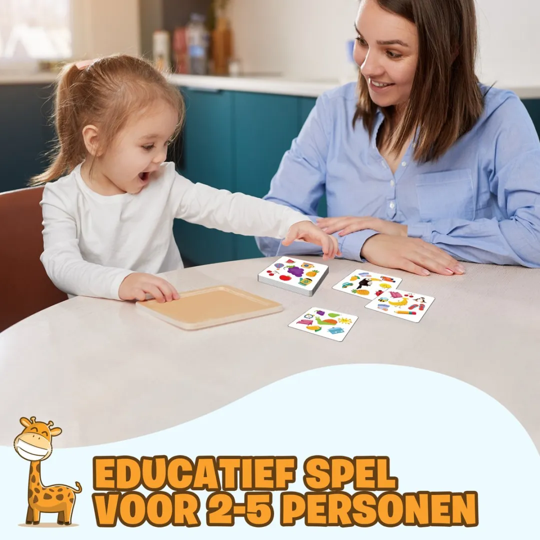 DotasToys® Gekke Omdraai Kaartspel - Educatief Kaartspellen Kinderen vanaf 4 Jaar - Memory Spelletjes - Speelkaarten - Leuk, Leerzaam & Compact Reisspel