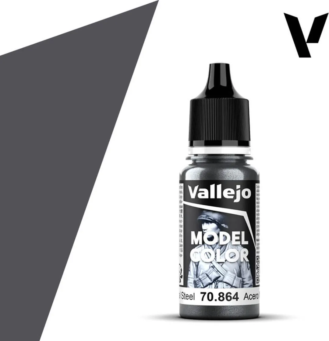 Vallejo Model Color Natural Steel Acrylverf 17ml