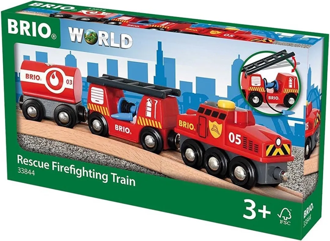BRIO Trein van de Brandweer 33844 - 3 Treintjes