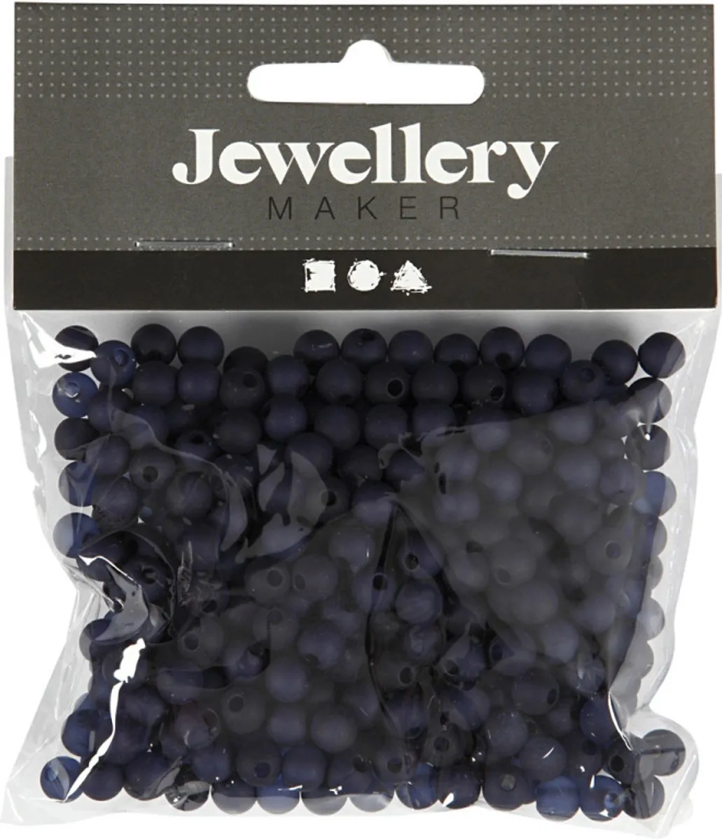 Creativ Company Plastic Kralen 6mm Blauw - 150 Stuks