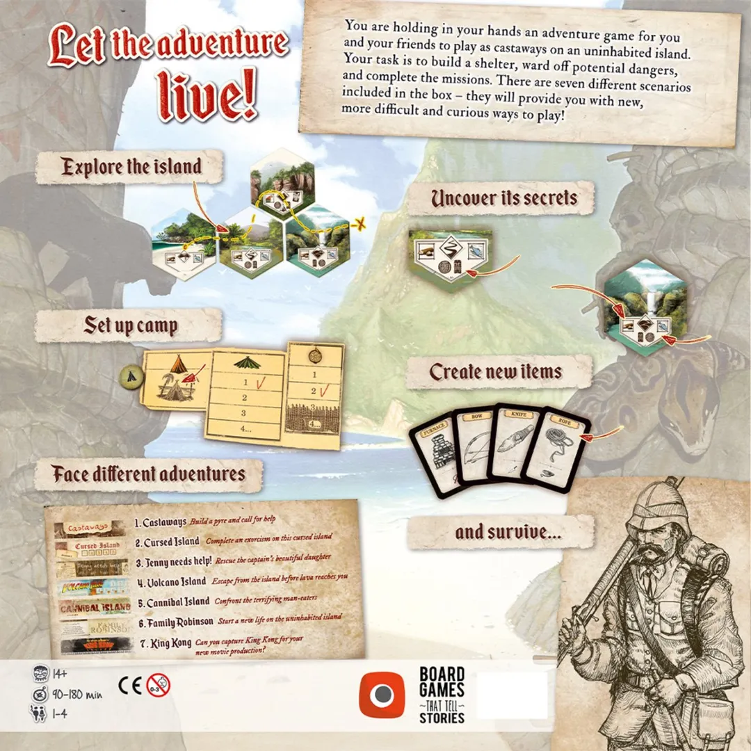 Robinson Crusoe Adventures on the Cursed Island - Bordspel