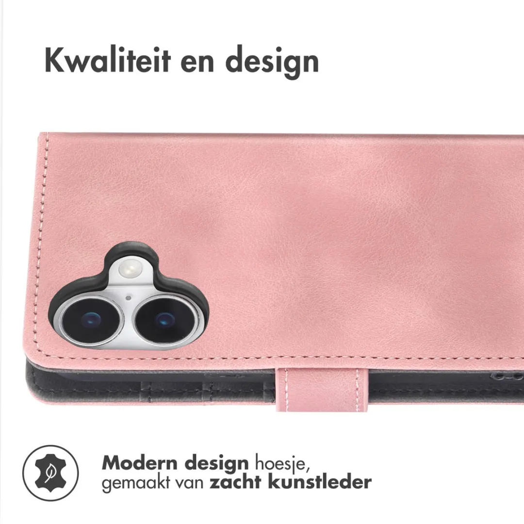 Imoshion iPhone 16 Bookcase Hoesje - 3 Pasjes Roze