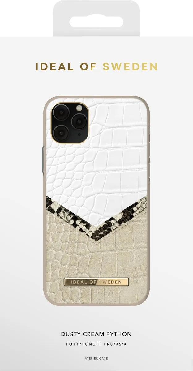 iDeal of Sweden Atelier Case iPhone 11 Pro/XS/X - Dusty Cream Python - afbeelding 2 van 5