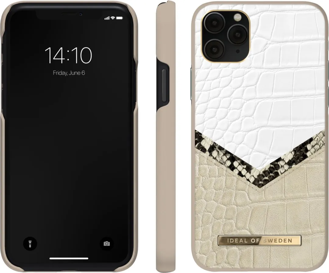 iDeal of Sweden Atelier Case iPhone 11 Pro/XS/X - Dusty Cream Python - afbeelding 3 van 5