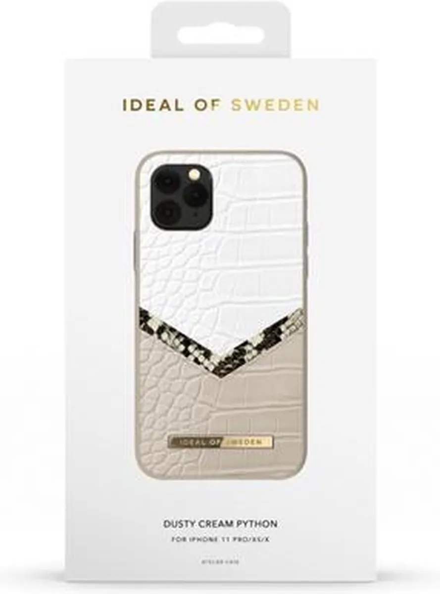 iDeal of Sweden Atelier Case iPhone 11 Pro/XS/X - Dusty Cream Python - afbeelding 4 van 5