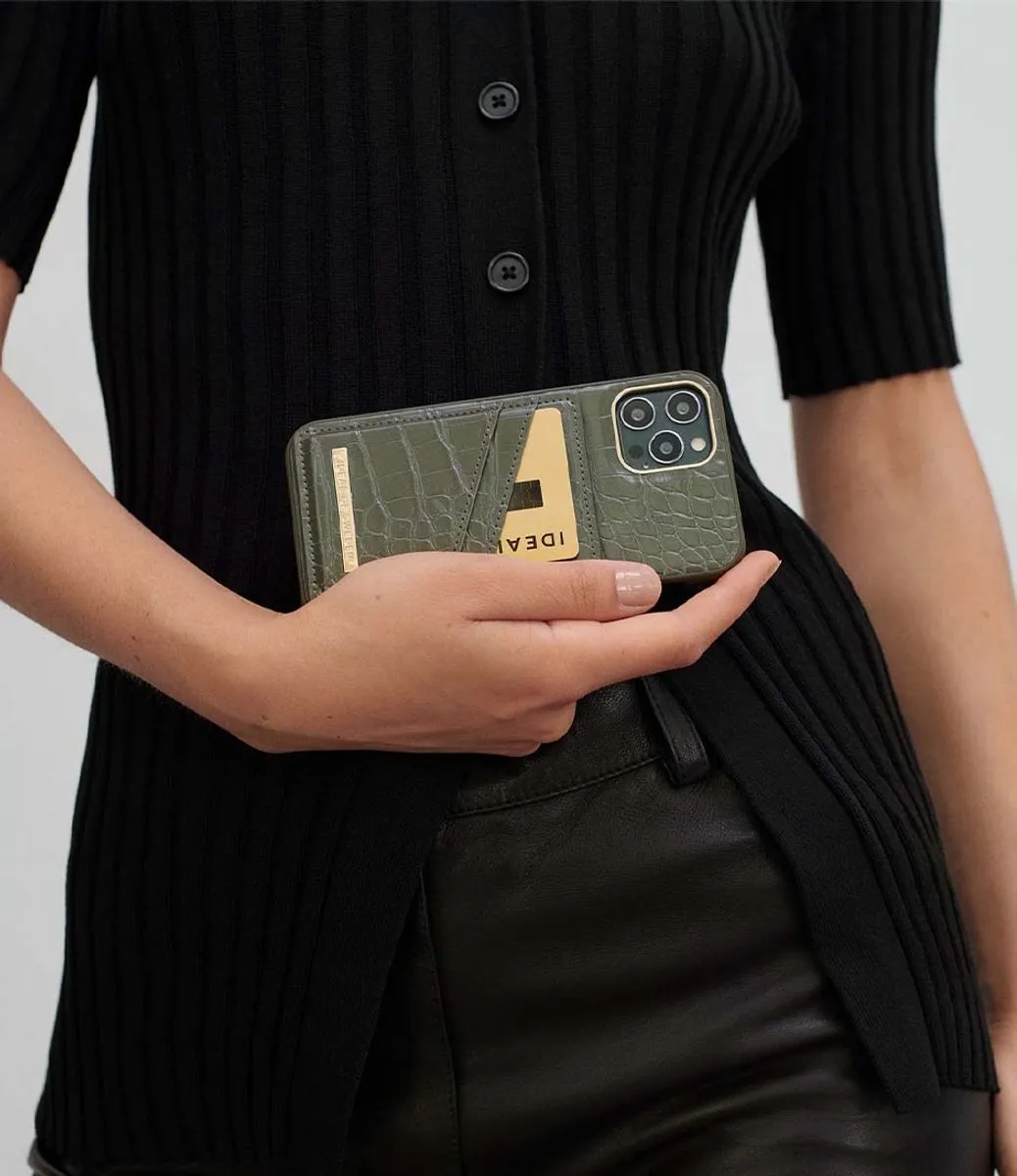 iDeal of Sweden Atelier Case iPhone 11 Pro/XS/X - Khaki Croco - afbeelding 2 van 4
