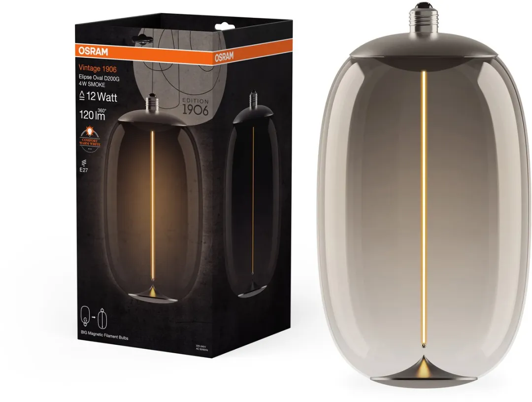 Osram Vintage 1906 BIG LED Lamp 4W E27 Warm Wit - Rookglas