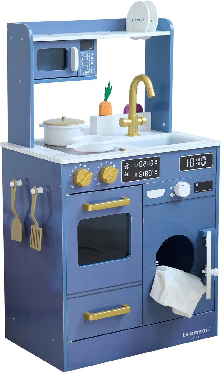 Teamson Kids Houten Speelkeuken Blauw