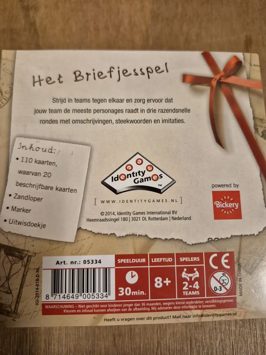 Identity Games Het Briefjesspel - 4-16 Spelers
