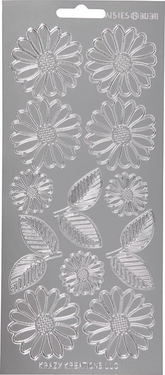 Creativ Company Margrieten Stickers Zilver - 12 Stuks
