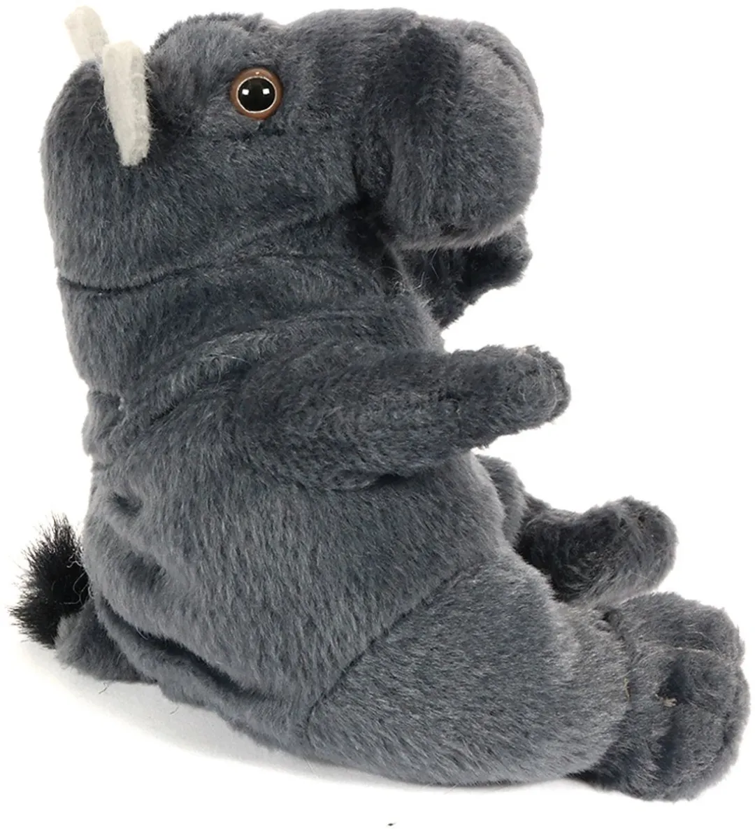 PIA Soft Toys Pluche Nijlpaard Knuffel - Zittend 12cm - Grijs