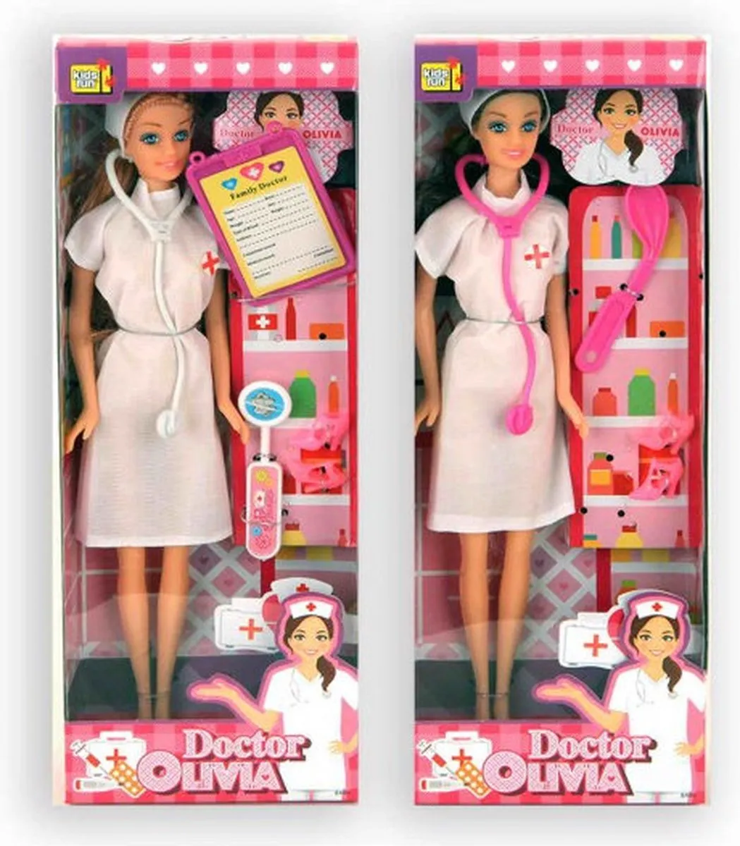 Jonotoys Dokter Olivia Tienerpop 30cm - 4-delig - Multicolor