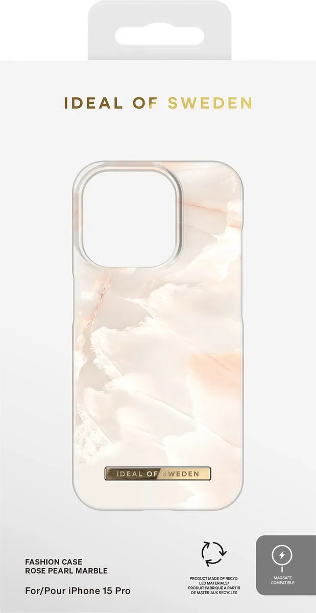 iDeal of Sweden iPhone 15 Pro Backcover MagSafe - Rose Pearl Marble