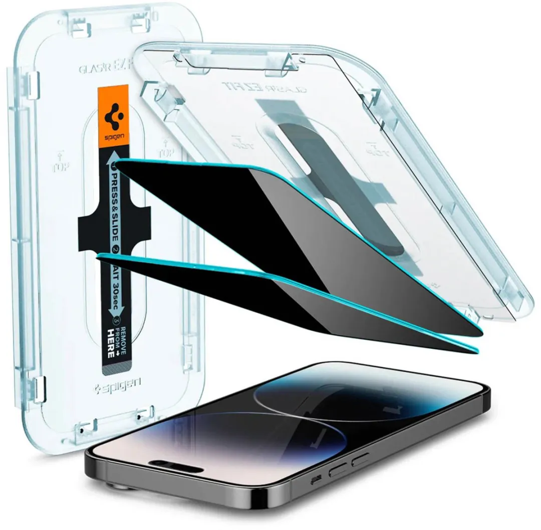 Spigen EZ Fit Glas.tR iPhone 14 Pro Screenprotector - 2 Stuks