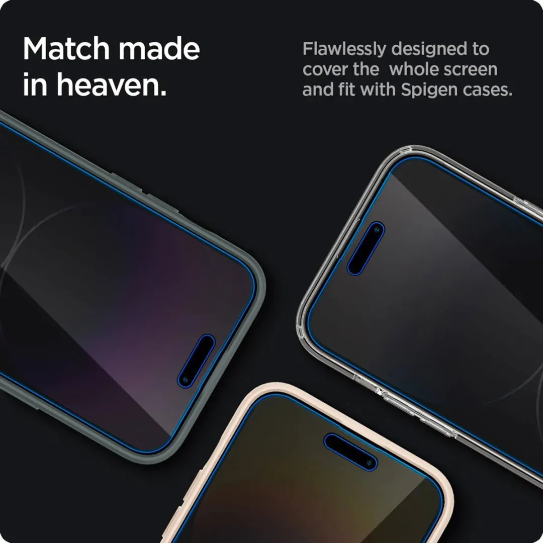 Spigen EZ Fit Glas.tR iPhone 14 Pro Screenprotector - 2 Stuks