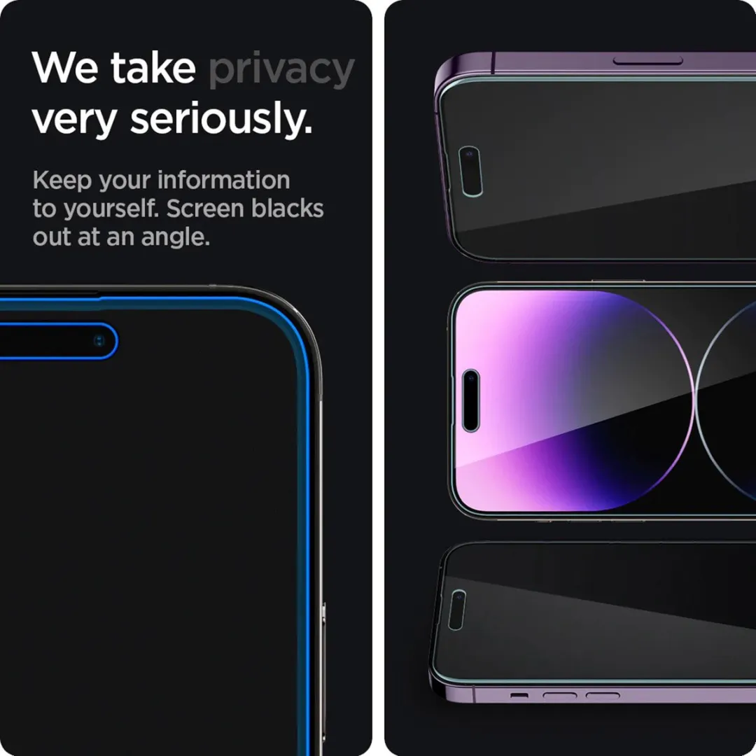 Spigen EZ Fit Glas.tR iPhone 14 Pro Screenprotector - 2 Stuks