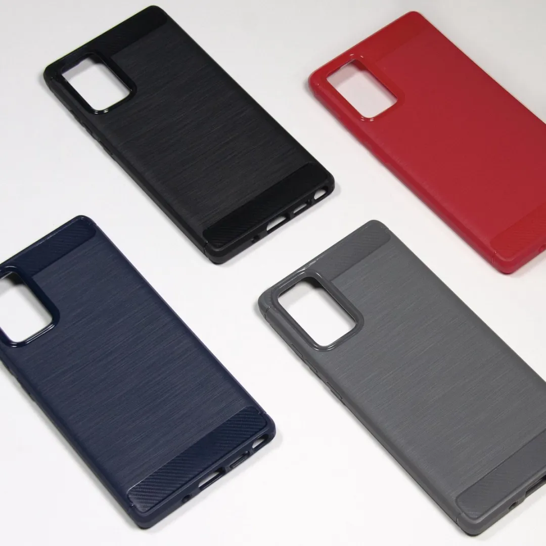 BMAX Carbon Soft Case Samsung Galaxy Note20 - Zwart