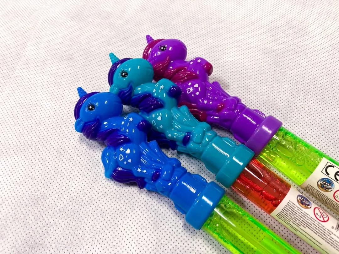 Nicky Toy - Bellenblaas Eenhoorn 38 cm - 3 stuks - diverse kleuren