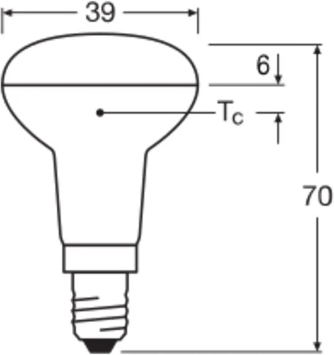 Osram LED Reflector E14 2W Warmwit - Ø39mm - afbeelding 6 van 6