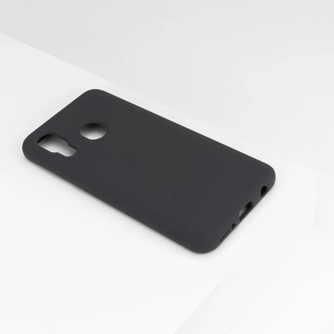 BMAX Siliconen Hoesje Samsung Galaxy A40 - Antraciet