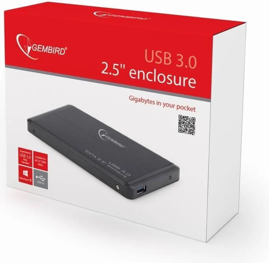 Gembird EE2-U3S-2 Harddiskbehuizing 2.5" SATA - USB 3.0 - afbeelding 6 van 6