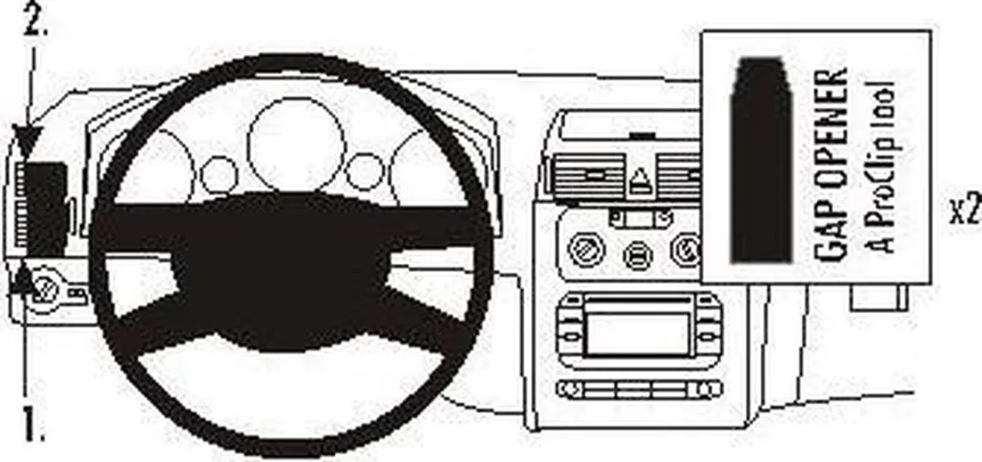 Brodit ProClip Volkswagen Touran 2003-2015 Left Mount 803268 - Grijs
