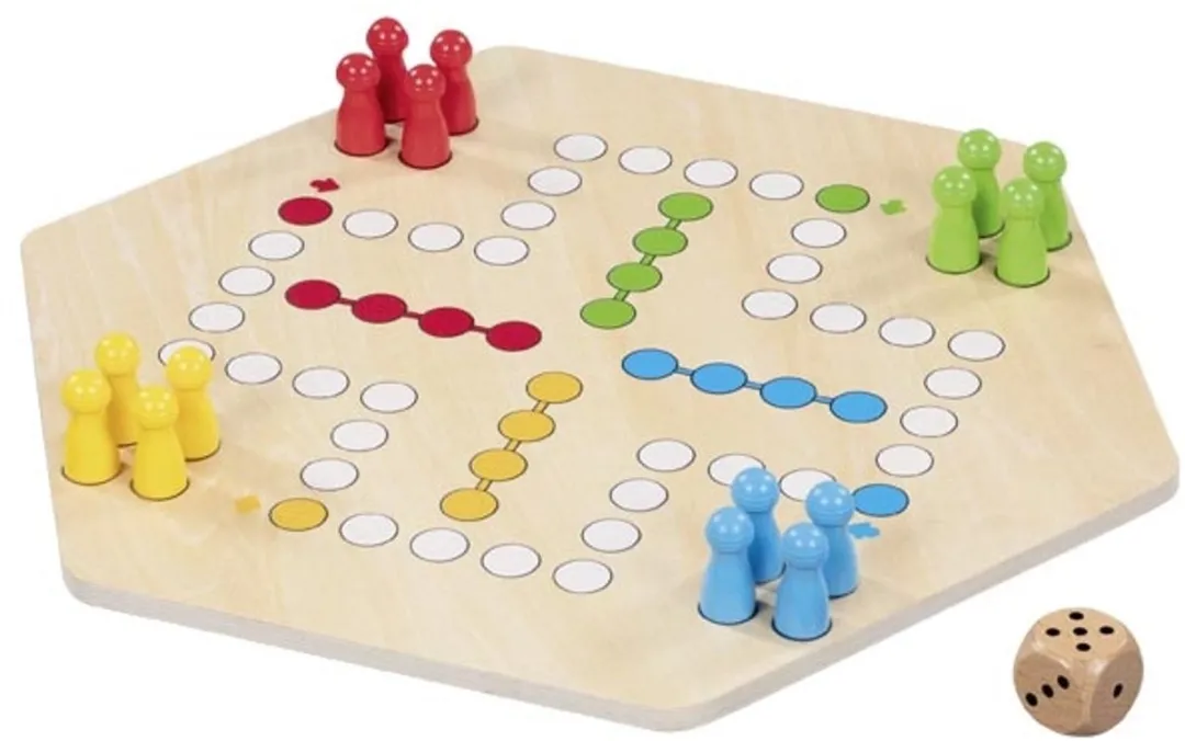 Goki Houten Ludo GK56298 - 6 Spelers - Multicolor