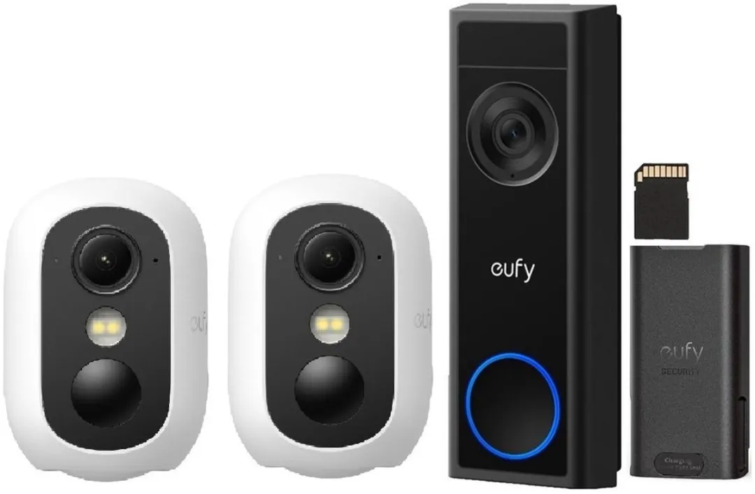 Eufy C31 Video Deurbel + 2x eufyCam C35 Wit