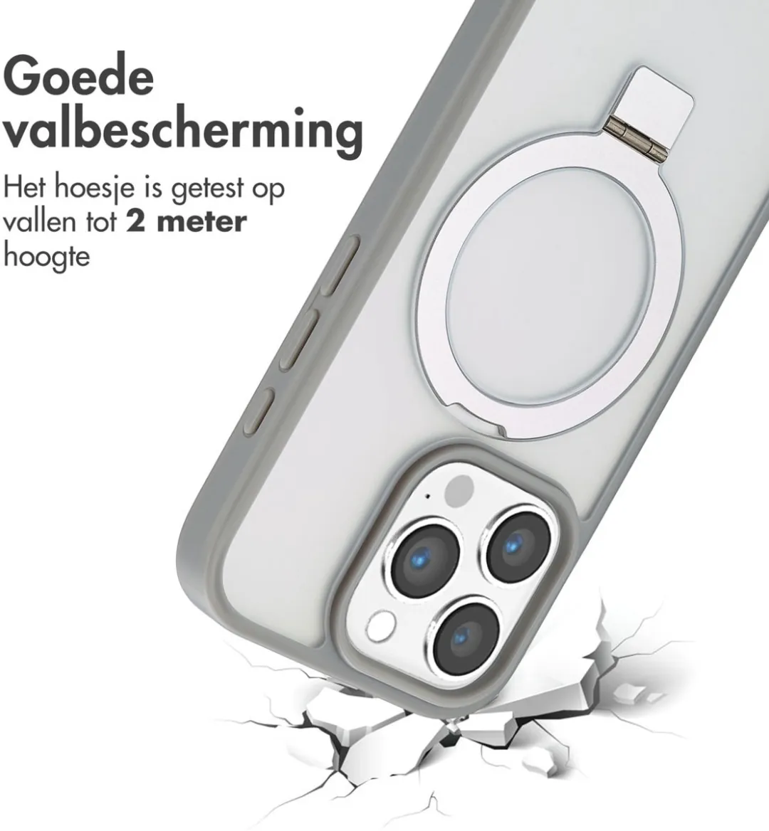 Accezz Hoesje iPhone 16 Pro Max - Grijs - MagSafe