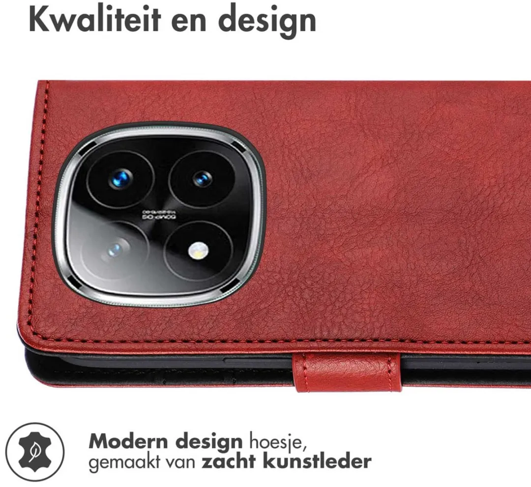 Imoshion Hoesje Xiaomi Redmi Note 14 Pro 5G - 3 Pasjes - Rood
