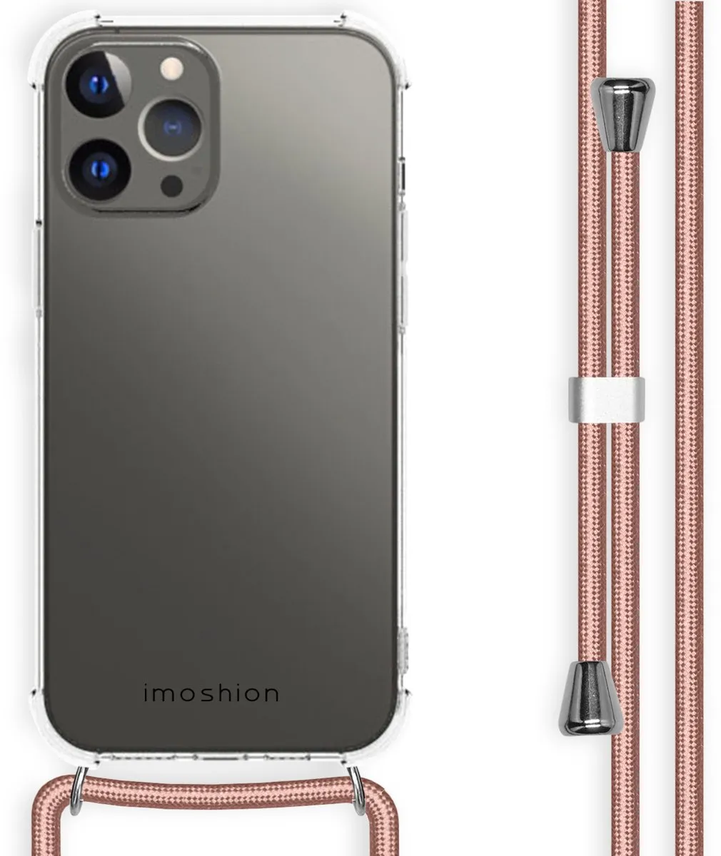 Imoshion Hoesje iPhone 13 Pro Max Rosé Goud - Backcover met koord