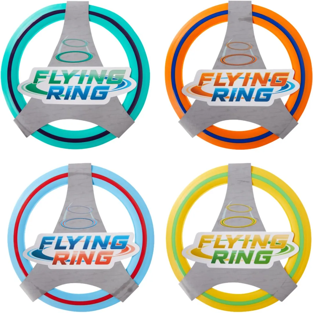 Flying Ring Frisbee multicolor - Assorti - 29 cm - Buitenspeelgoed - Werpschijf - Wannahave kids