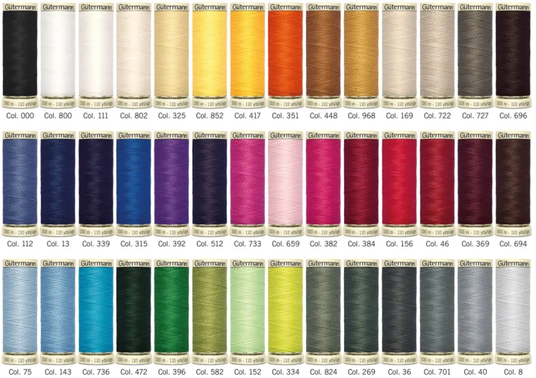 Gutermann Naaigarenalbum 42x100m - Zwart/grijs/wit