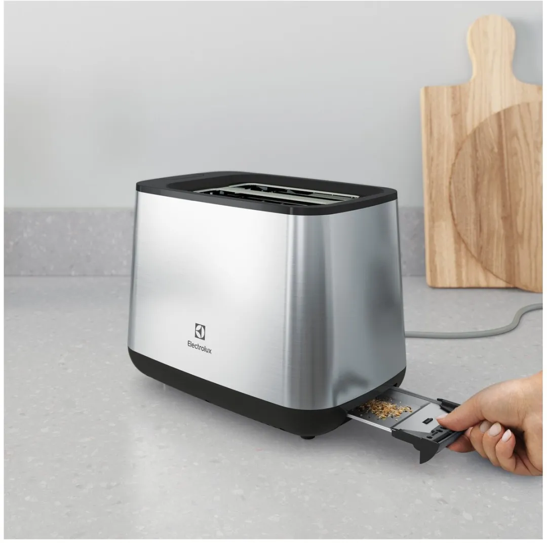 Electrolux E3T1-3ST Toaster 2 Sneden 800W - Zwart/Roestvrijstaal
