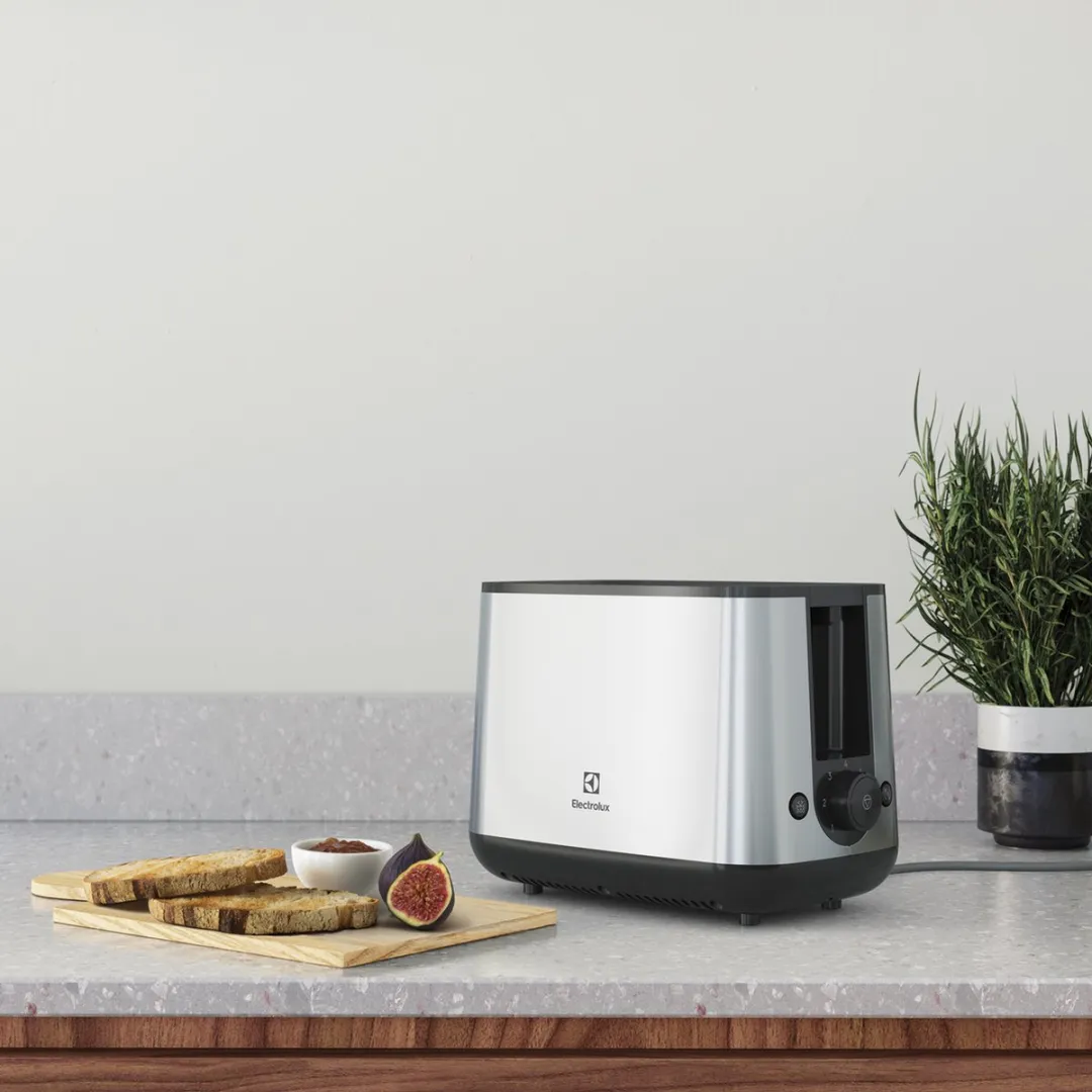 Electrolux E3T1-3ST Toaster 2 Sneden 800W - Zwart/Roestvrijstaal