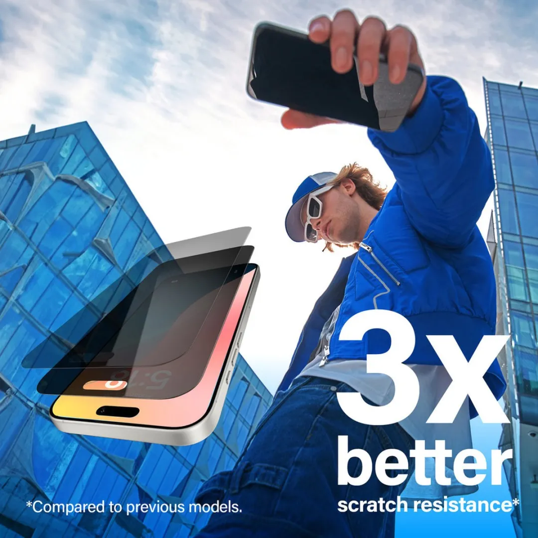 PanzerGlass P2861 Screenprotector iPhone 16 - Privacy - Zwart - afbeelding 6 van 6