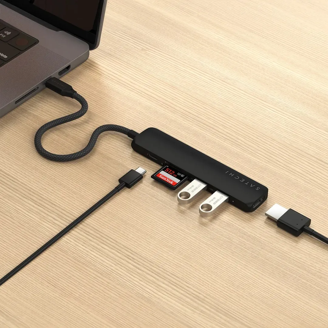 Satechi ST-P6SK USB-C Interface Hub 10Gbit - Zwart