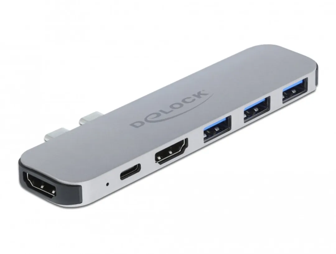 Delock 87753 Docking Station MacBook - Dual HDMI 4K - Grijs